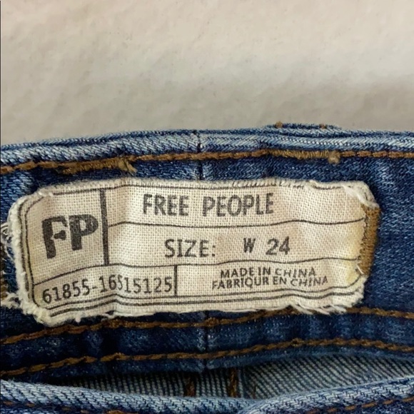 Free people cropped distressed ripped jeans - Picture 4 of 6